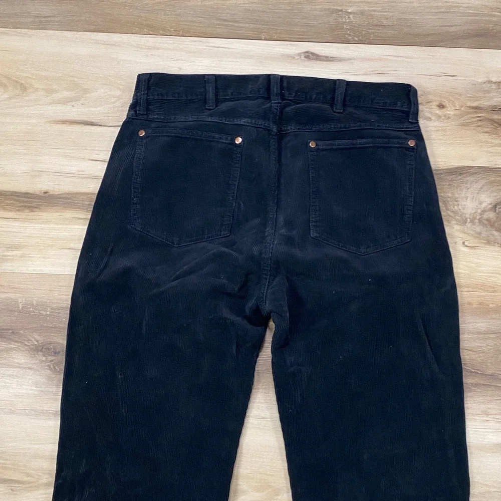 J.Crew Bootcut 11 Wale Corduroy Jeans 30x32 5-Pocket Cotton Black $178 CN535